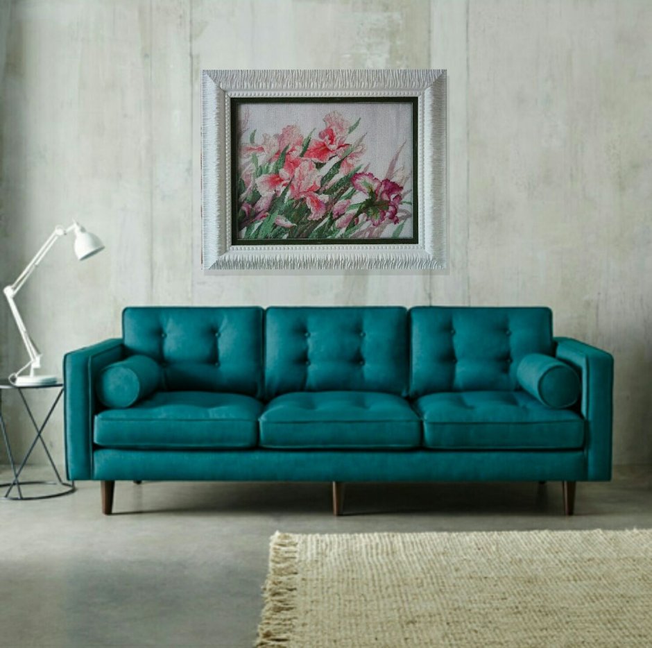 Диван цвет морской волны