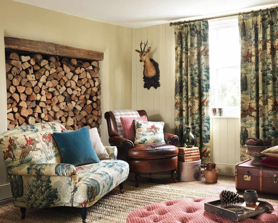 Шторы из гобелена в интерьере