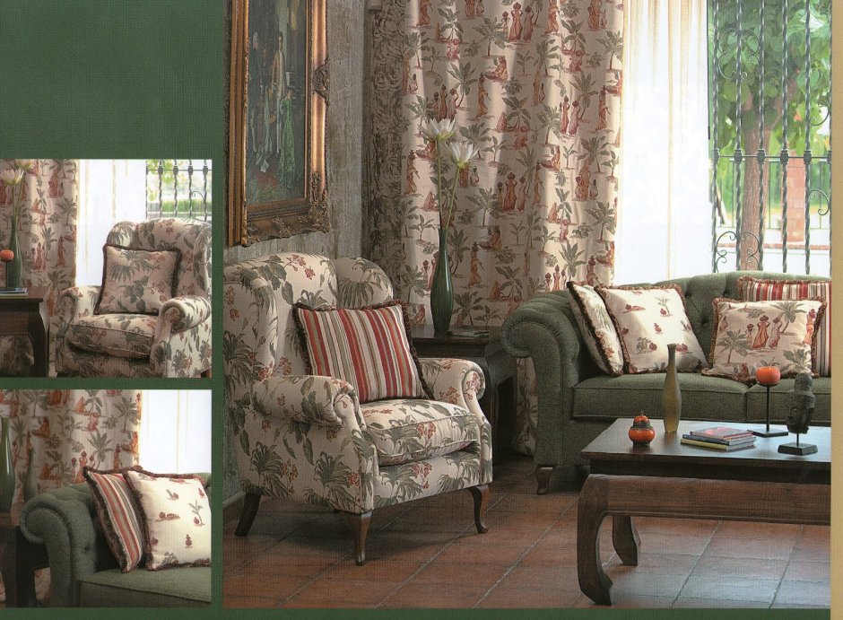 Шторы гобелен в интерьере