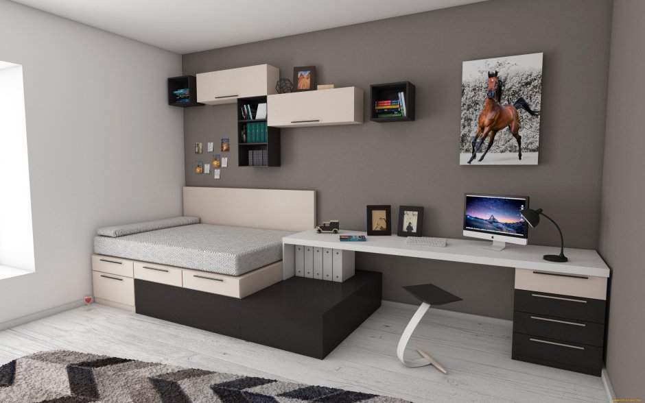 Комната с компьютерным столом