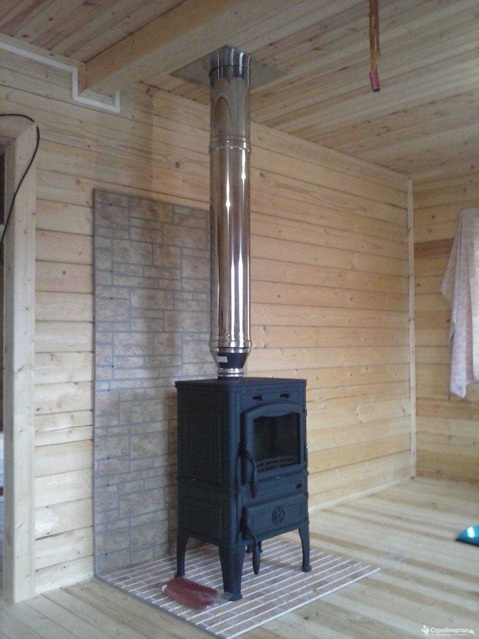 Печь камин в деревянном доме