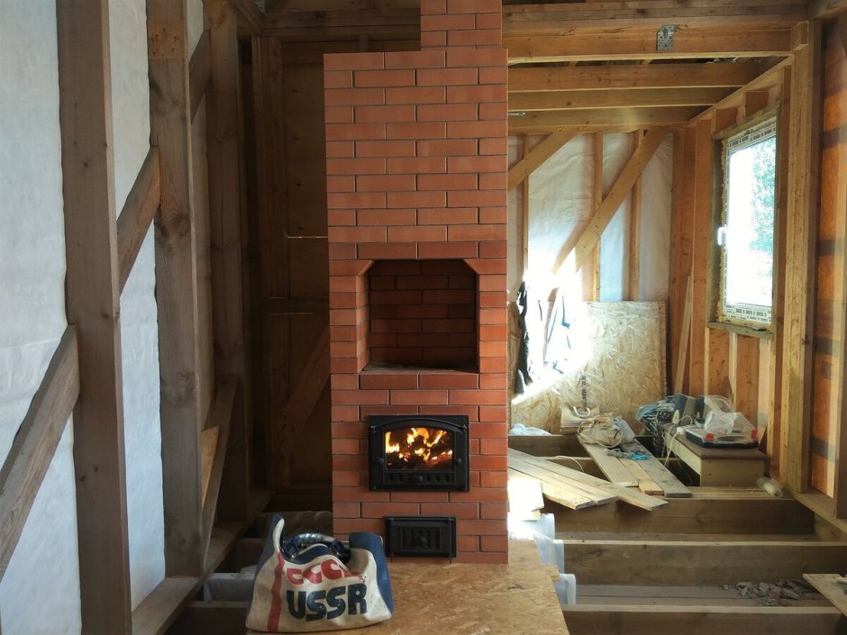 Русская печь в каркасном доме