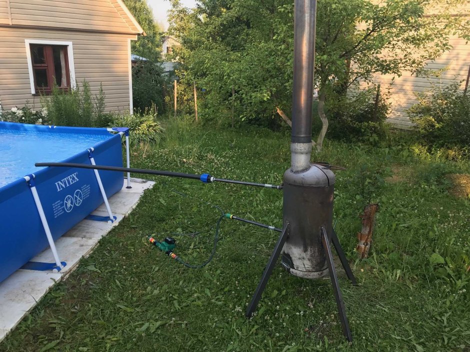 Печь с теплообменником для бассейна