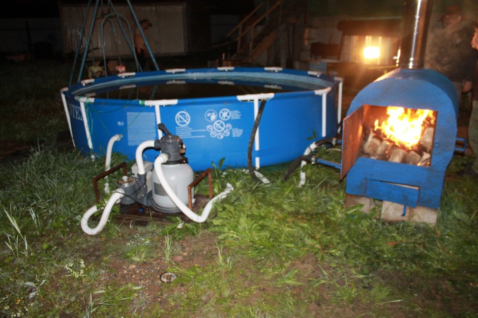 Печь для каркасного бассейна