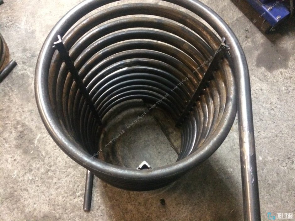 Змеевик теплообменник в дровяную печь
