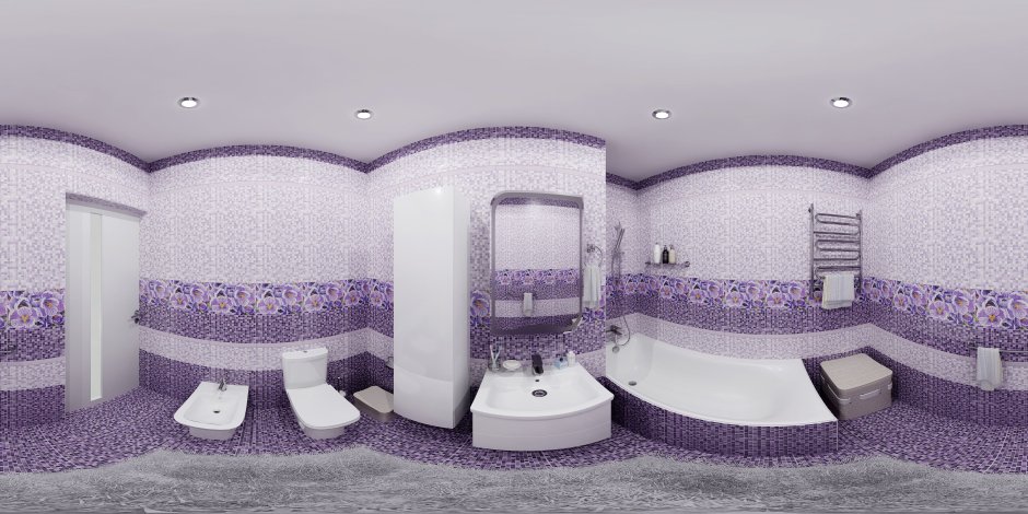 Cersanit Motive Violet — Motive плитка настенная светло-сиреневая (mfm321d) 25х35