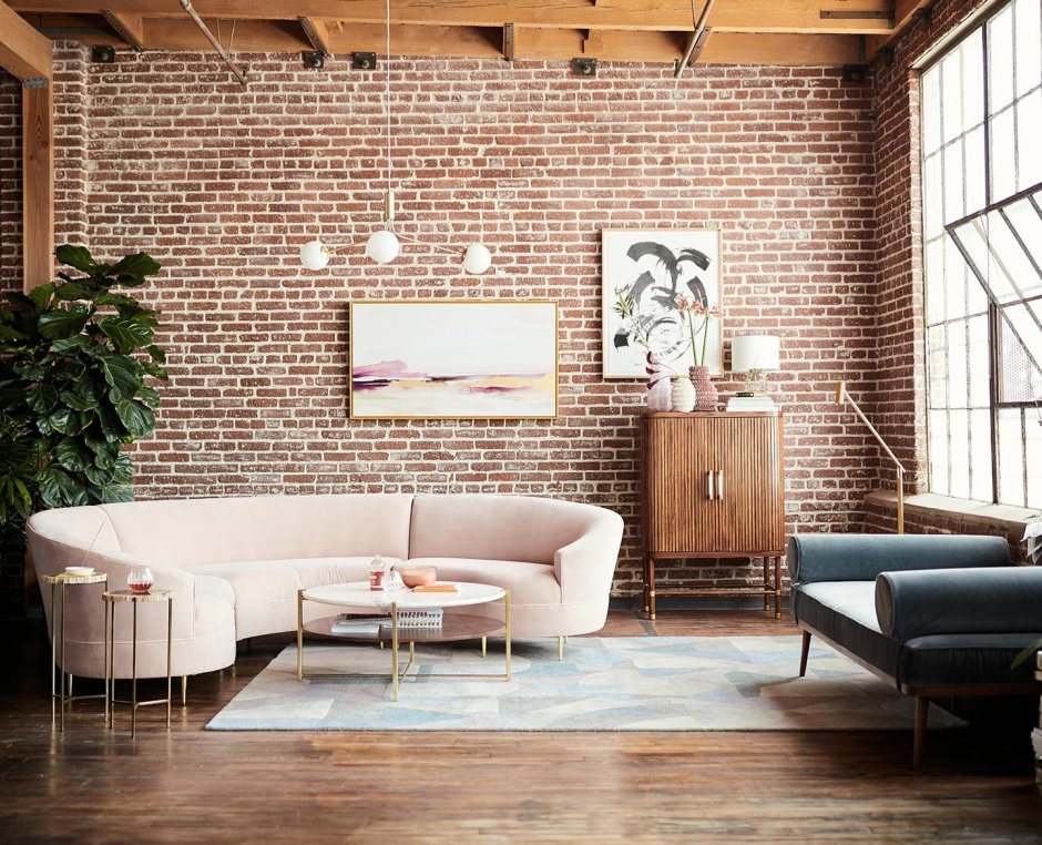 Энгельсский кирпич в интерьере лофт
