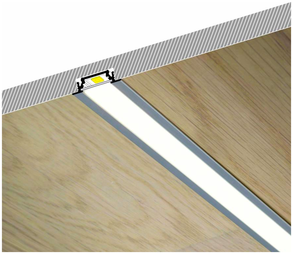 Профиль 2210 для led подсветки врезной