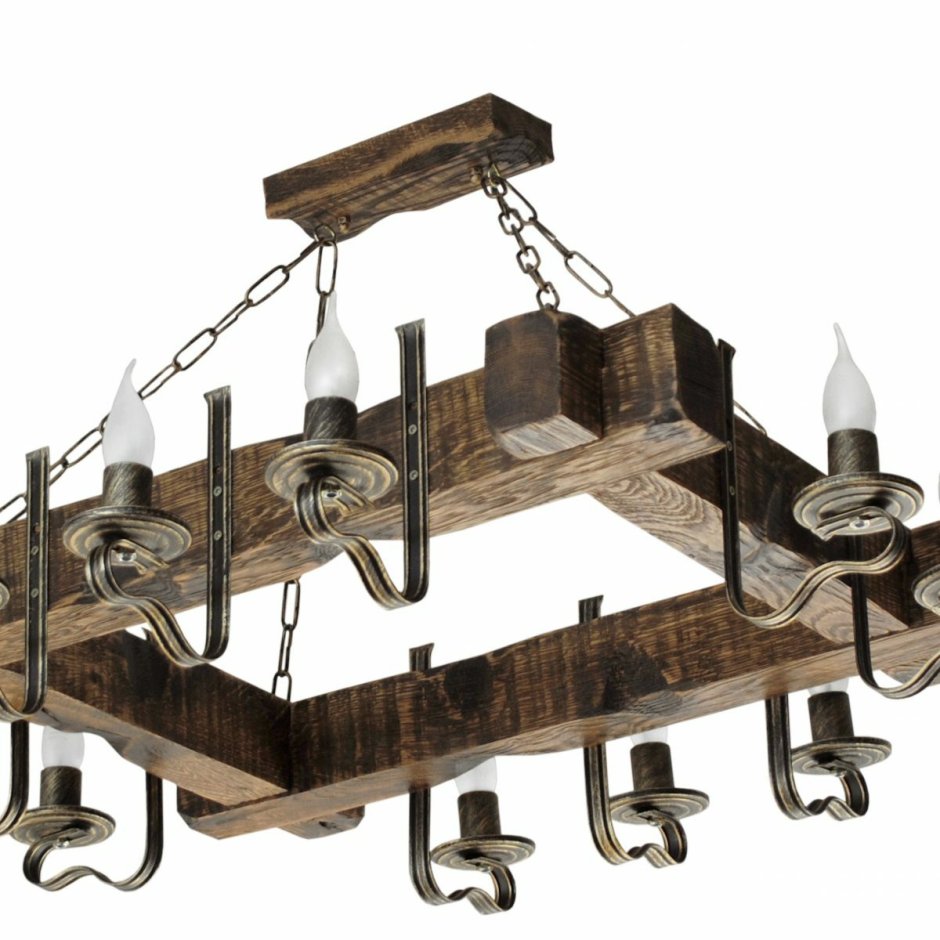Деревянная люстра