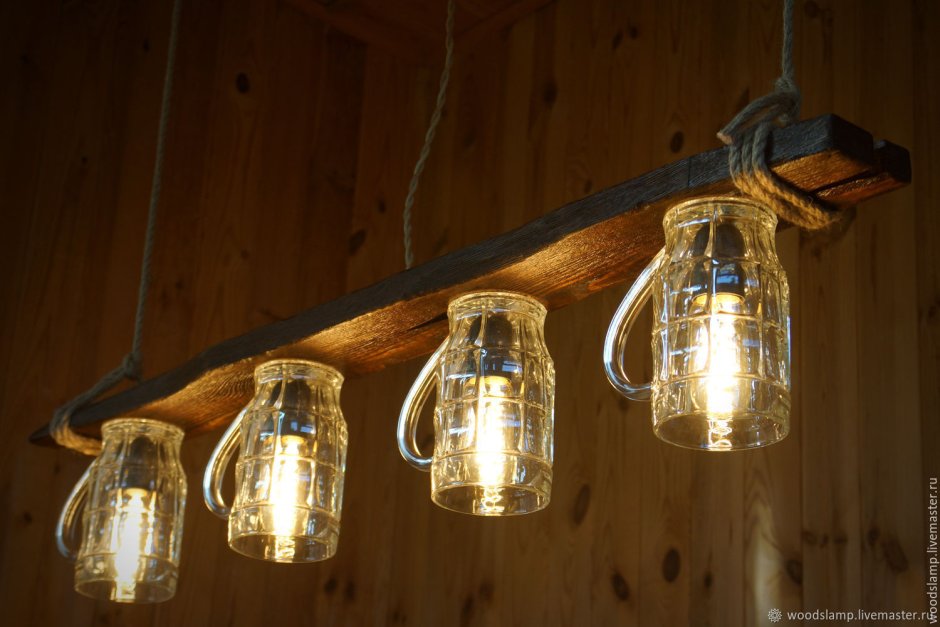 Светильник из пивной кружки