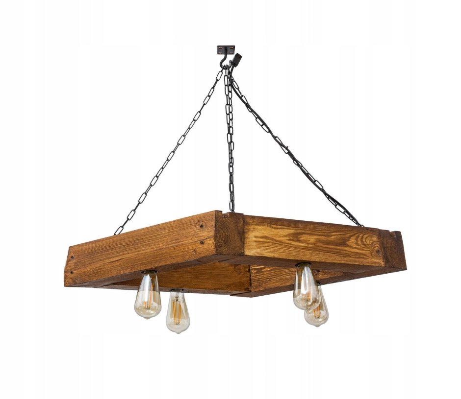 Деревянные люстры в стиле лофт