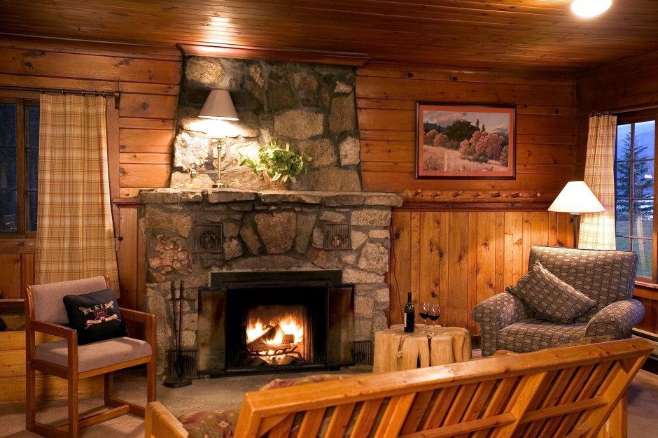 Камин в деревянном доме