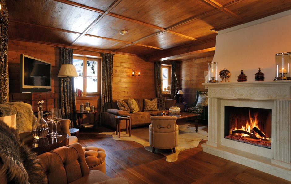 Камин интерьер Shale