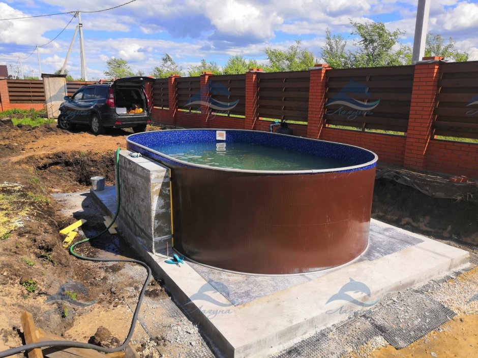 Бассейн Лагуна морозоустойчивый овальный