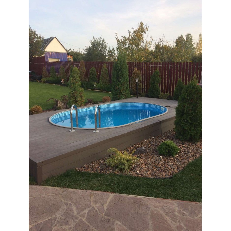 Бассейн Лагуна морозоустойчивый овальный