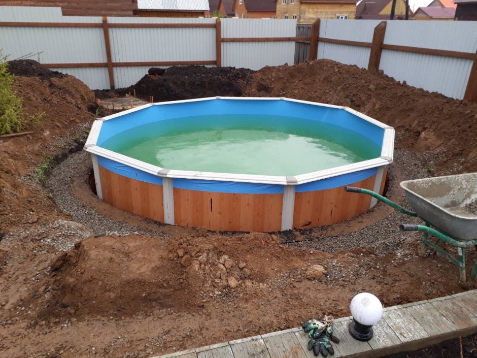 Вкопанный бассейн Интекс