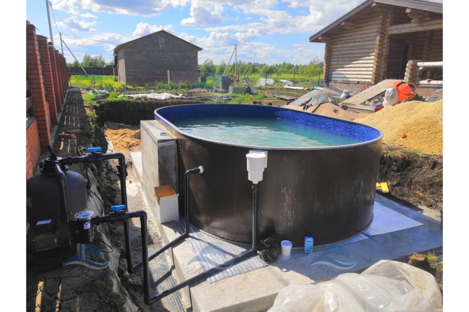 Бассейн Лагуна морозоустойчивый овальный