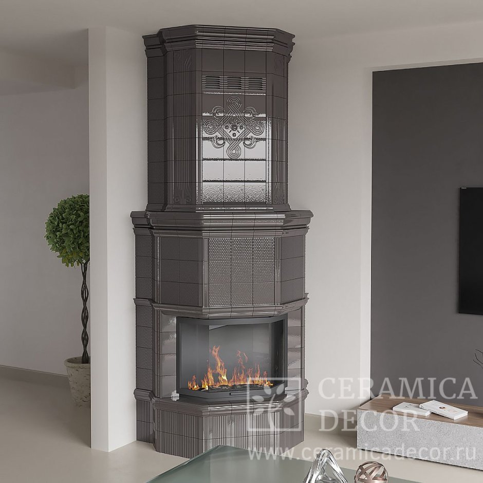 Каминные топки Зузя деко угловая