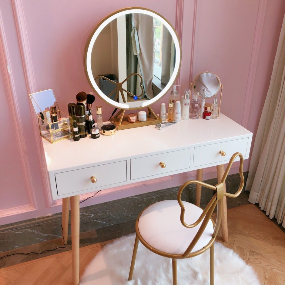 Столик туалетный Сканди с зеркалом