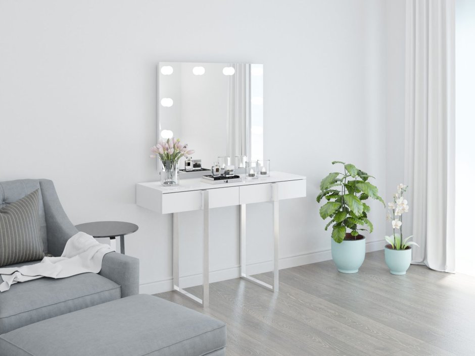 Подвесной туалетный столик с зеркалом