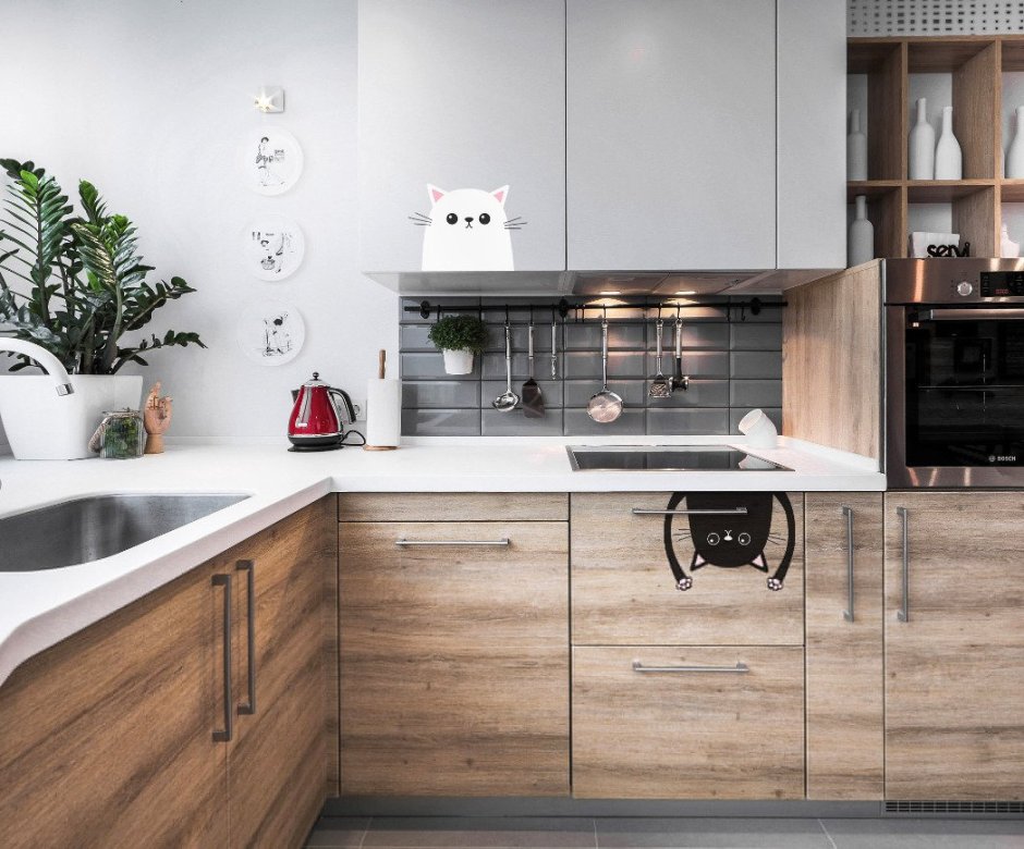 Деревянная кухня икеа в стиле лофт