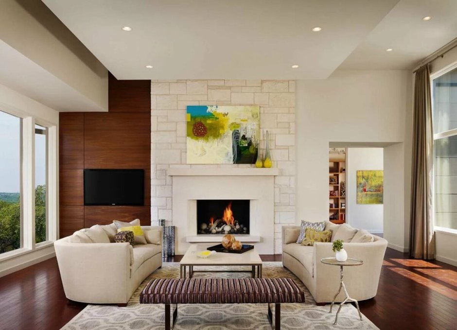 Камин в стиле Контемпорари