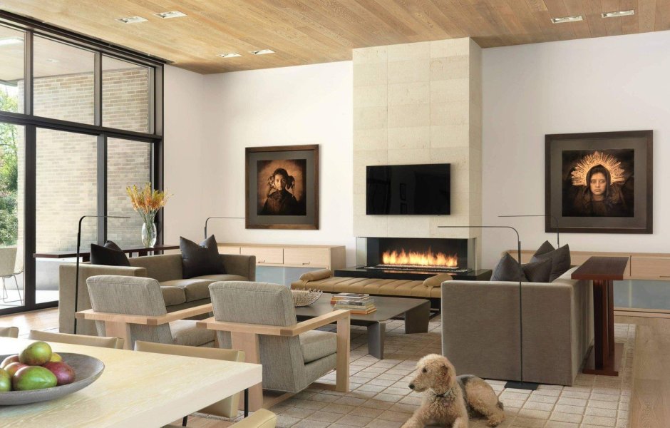 Камин в интерьере