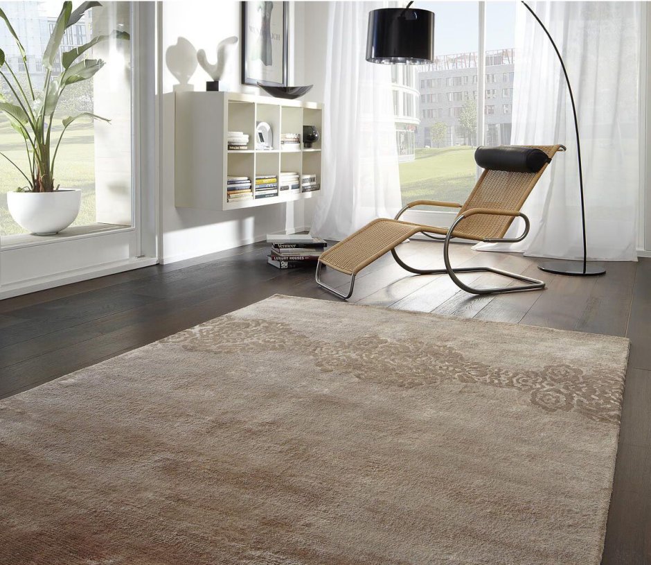 Ковер коричневый однотонный