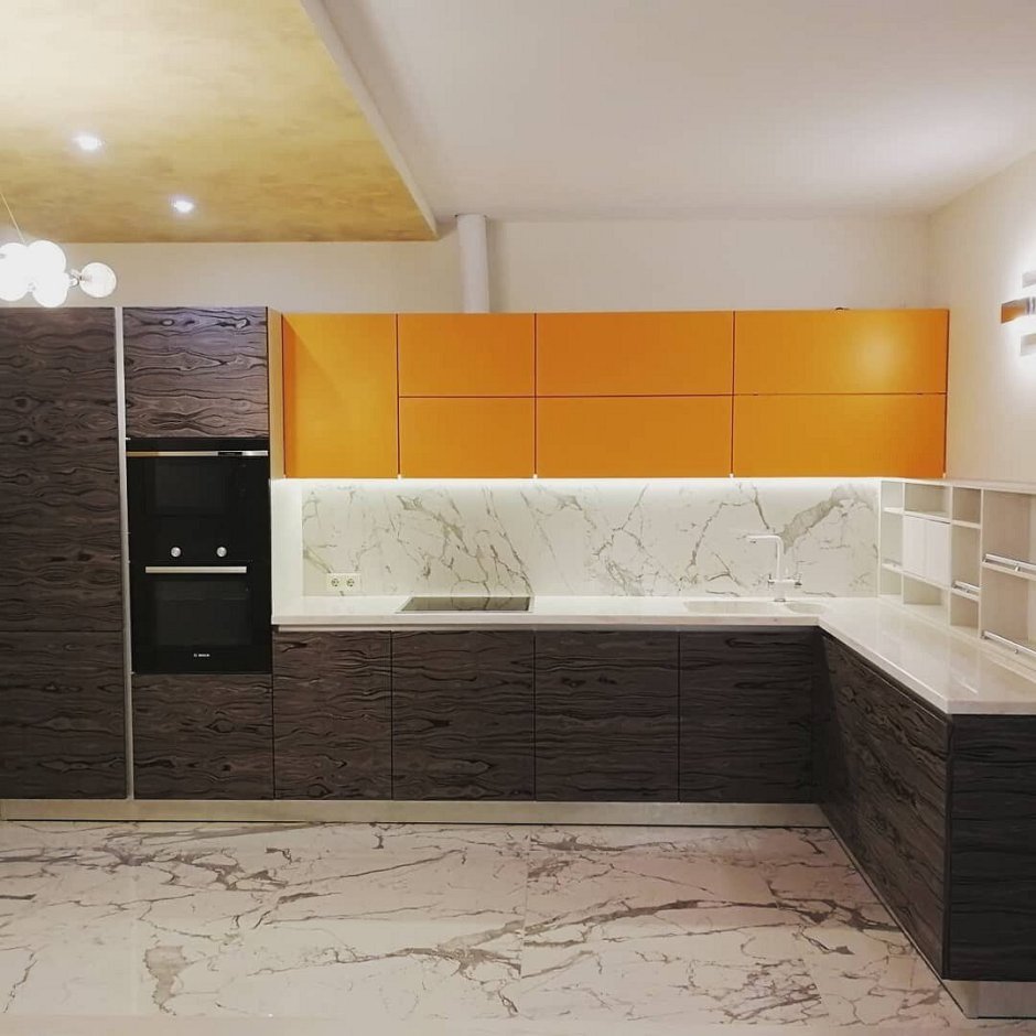 Комбинированные фасады для кухни