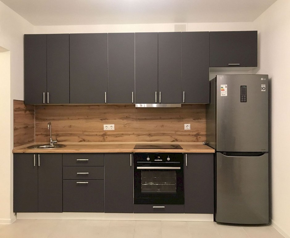 Кухня МДФ софт тач графит