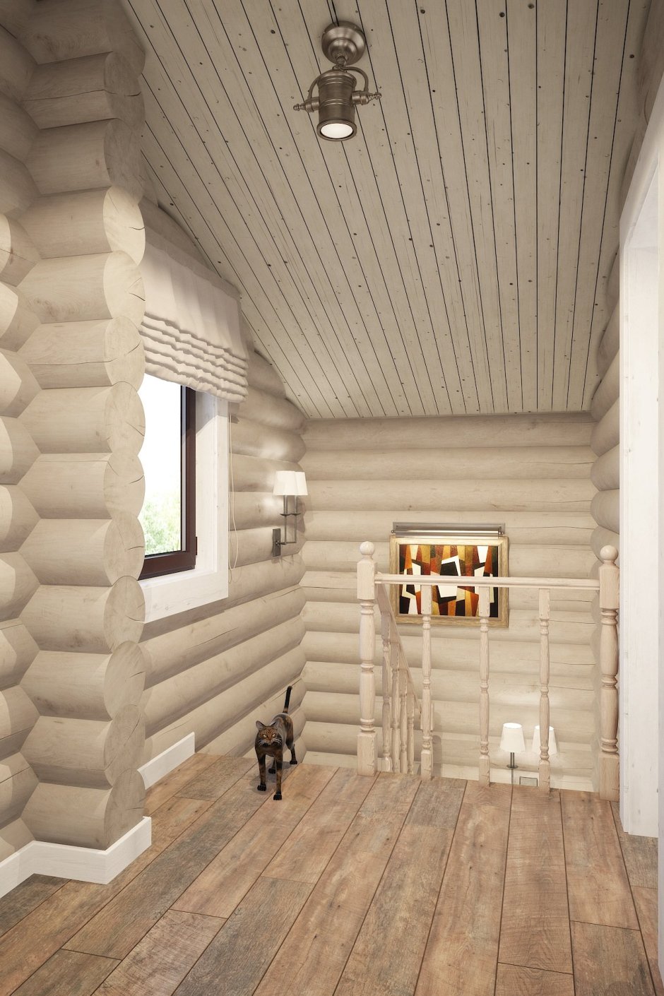 Дом из оцилиндрованного бревна