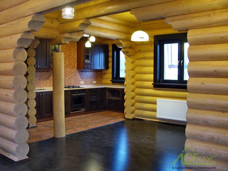 Отделка сруба внутри