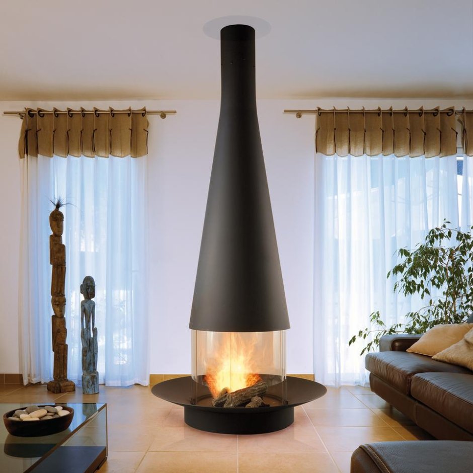 Камин дровяной Focus Filiofocus 2000 Центральный, со стеклом