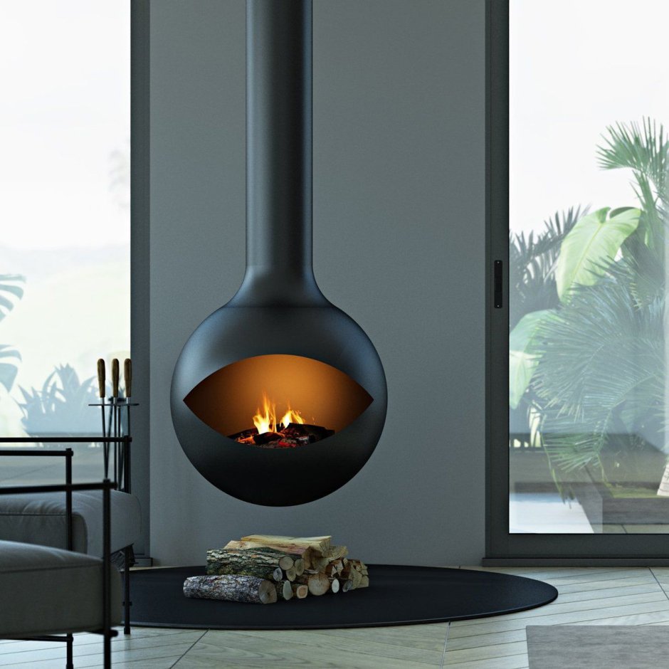 Камин яйцо подвесной