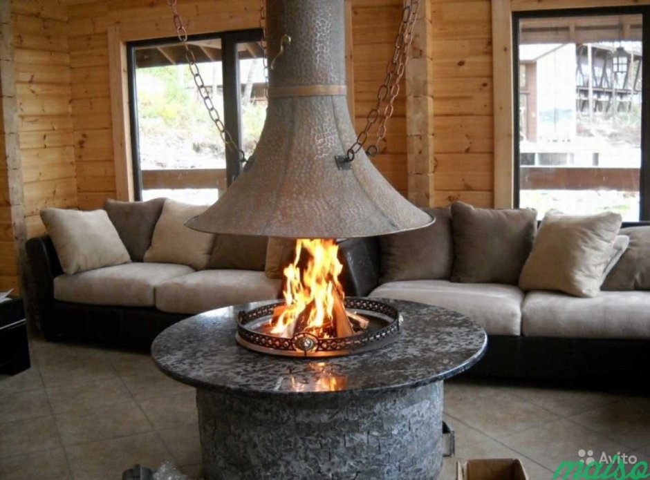 Круглый камин