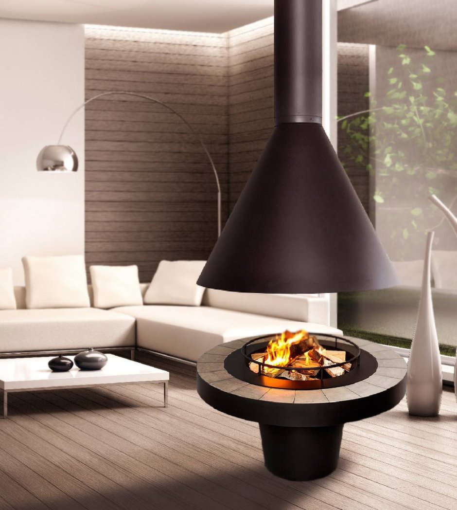 Панорамный подвесной камин Candle 123