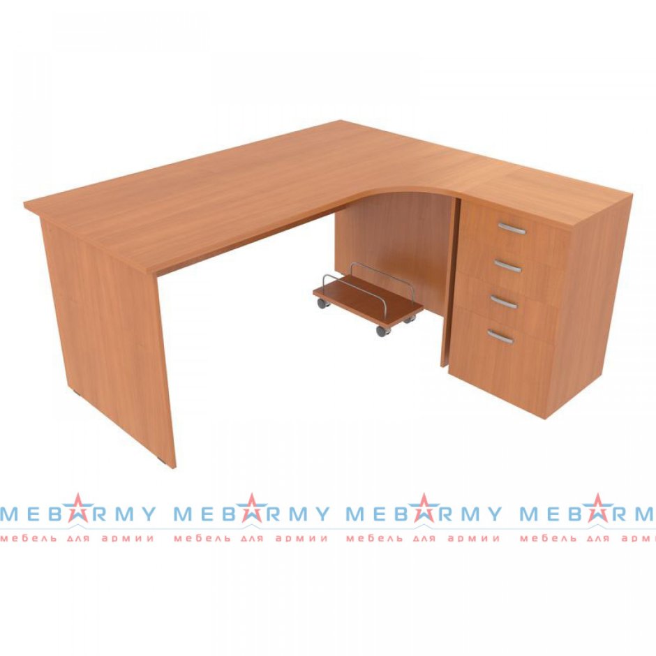 Стол угловой офисный с тумбой стимул 14s1