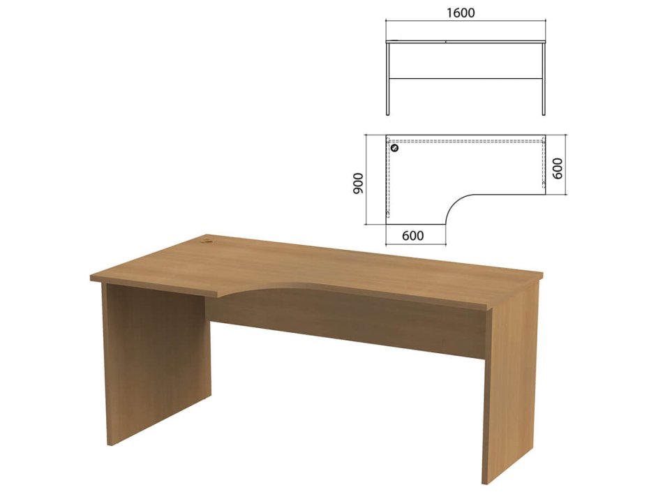 Стол письменный клен 1600х800