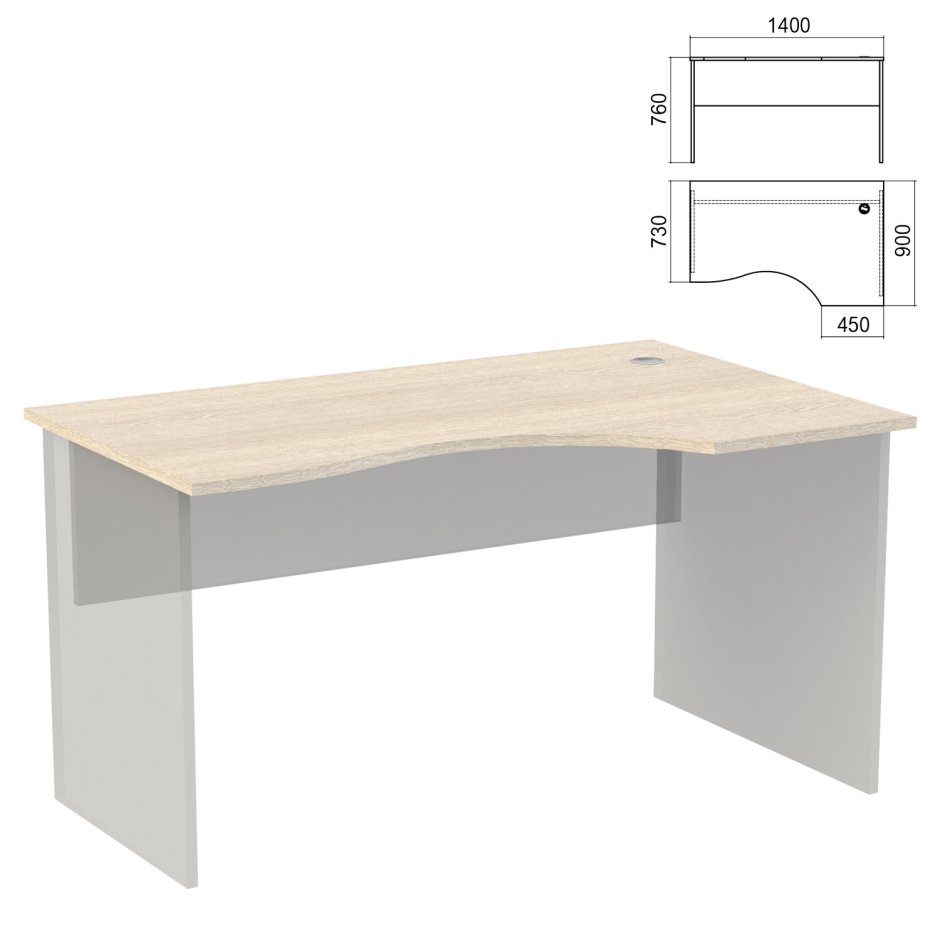 Стол письменный Канц 1200*600*750 цвет бук, СК22.10