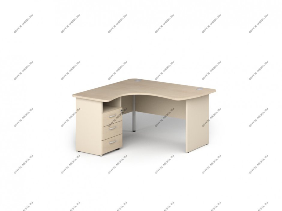 Стол с тумбой Эрго 1400х1300х760 l