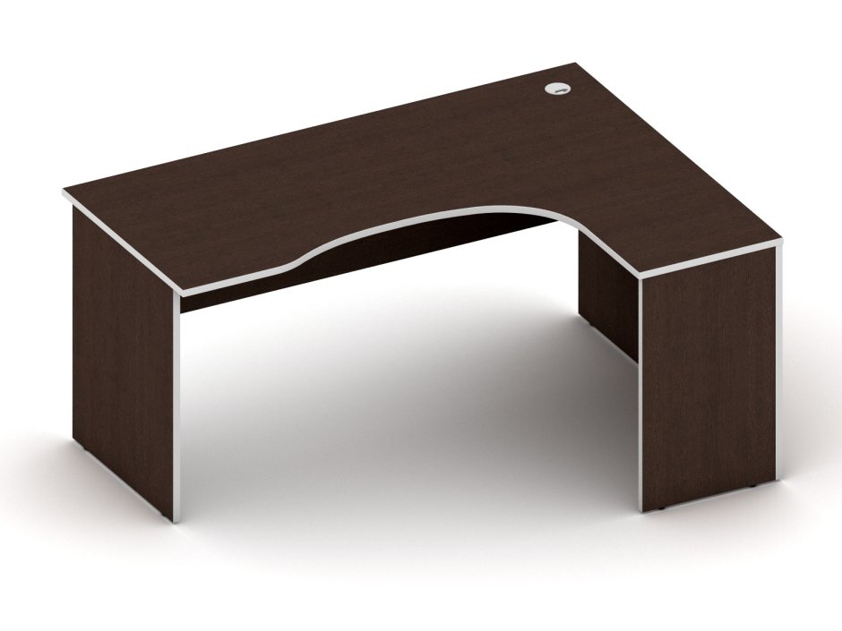 Стол угловой офисный левый 1500х900х750мм цвет орех ноче Браво