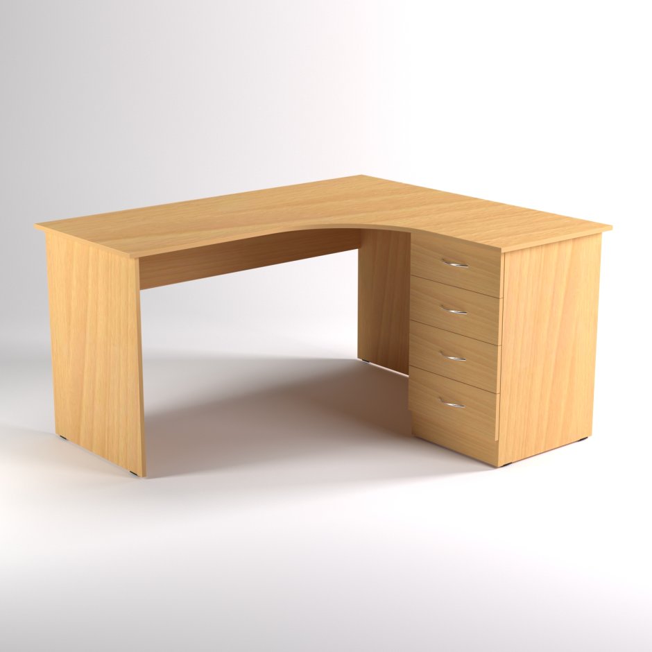 Стол угловой офисный с тумбой стимул 14s1