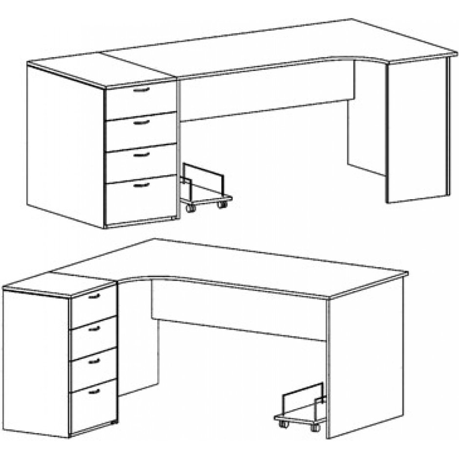 Стол эргономичный "уно" 29s402