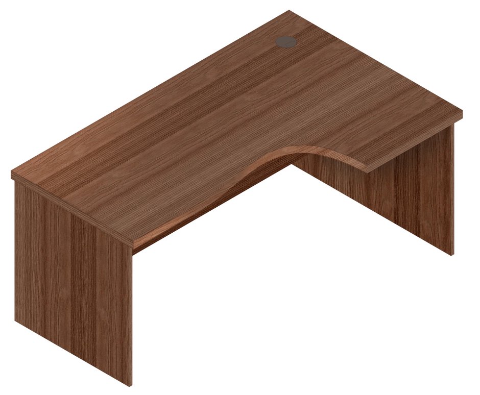 Стол эргономичный референт СКУ-14 левый (бук светлый, 1390x1000x750 мм)