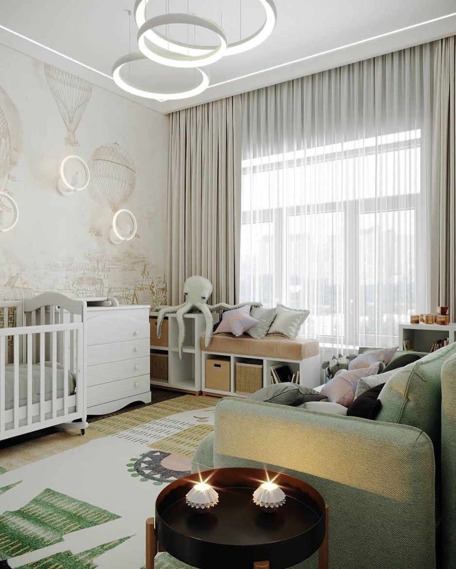 Спальня с детскими кроватками