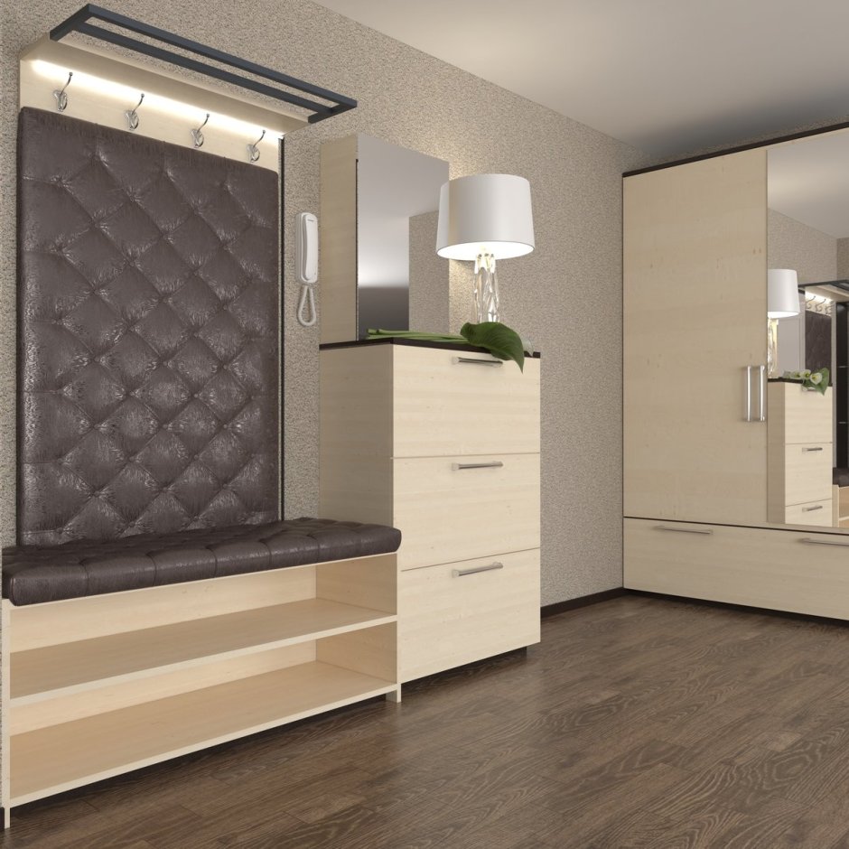 Прихожая с мягкой панелью