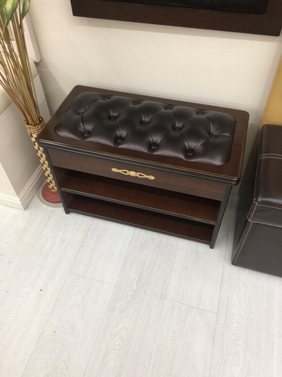 Пуфик в прихожую с ящиком для обуви икеа