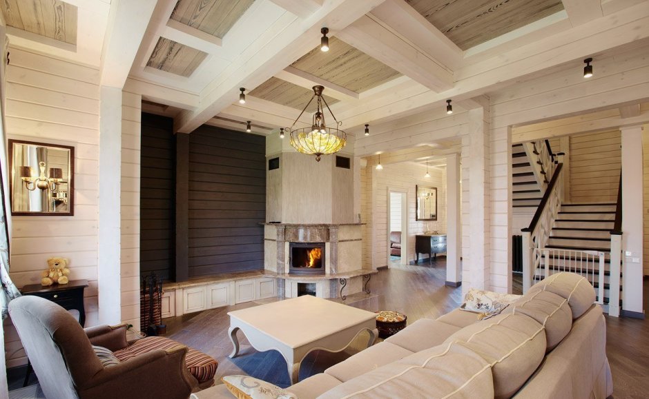 Дом из клееного бруса интерьер внутри