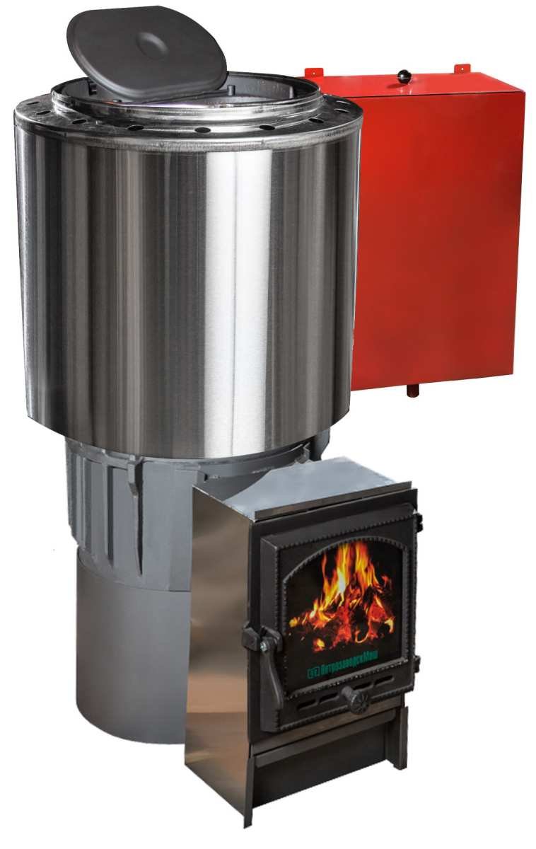 Дровяная банная печь Петрозаводскмаш-ТНП Карелия-4 с порталом, бак на 75л 20квт
