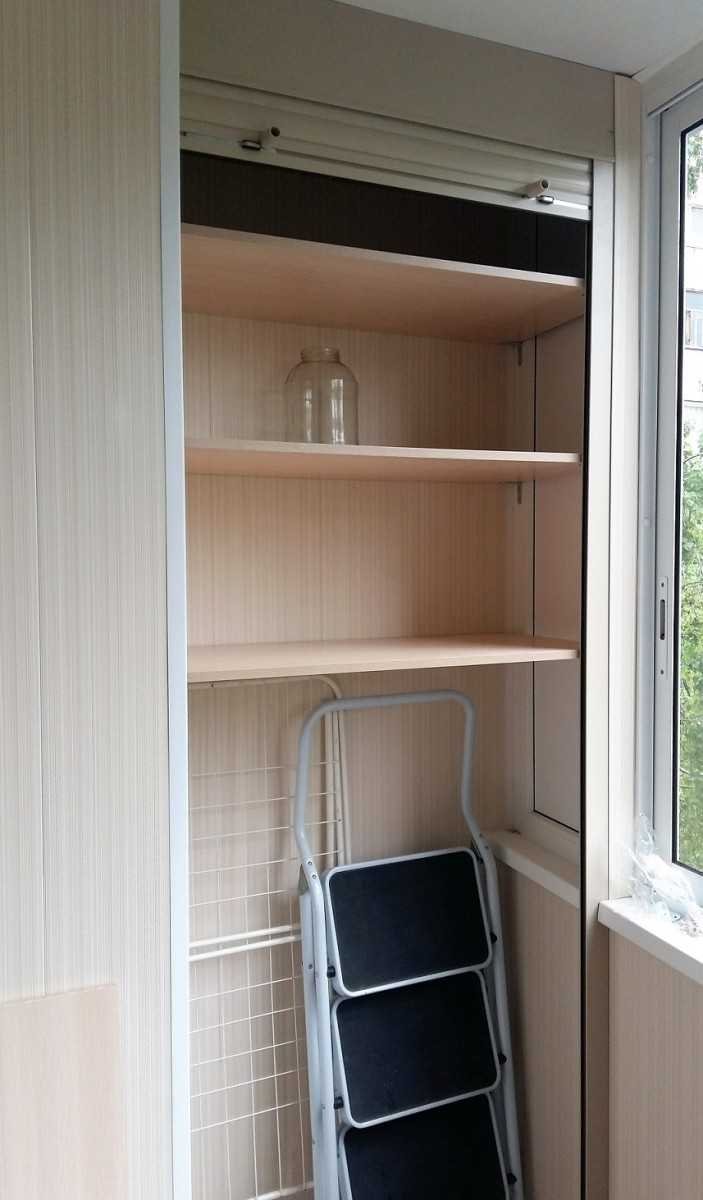 Балкон шкафы и полки